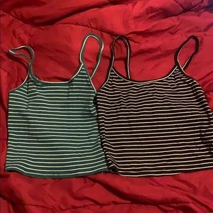 Two Striped American Eagle Crop Tops